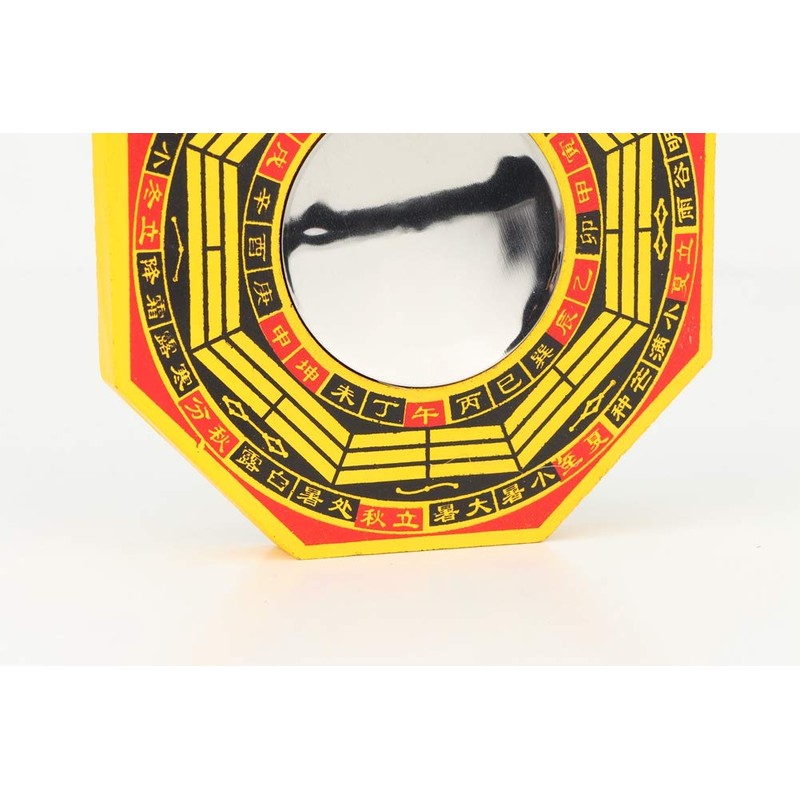 GLOGLOW Traditional Chinese Feng Shui Concave, Bagua Mirror for Protection