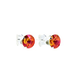 pewterhooter London Collection Women's Sterling Silver Crystall Earrings with Gift Box. (Astral Pink)