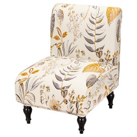 FUANGUI Armless Accent Chair Cover Slipcover, Stretch Spandex Chair Covers for Living Room Removable Washable for Armless Chair Furniture Protector
