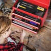 IRONMAX Portable Tool Box, Lockable Steel Tool Chest Cabinet w/