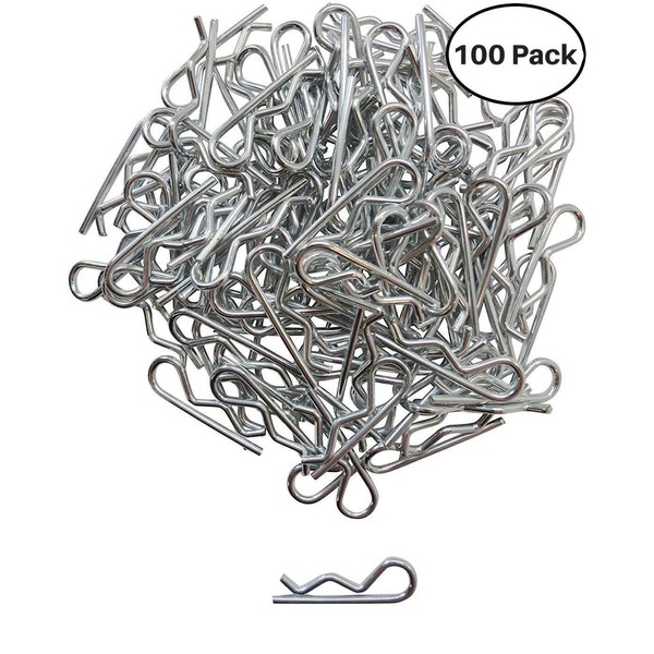 Apex RC Products 1/10 Large RC Car/Truck/Buggy Galvanized Steel Body Clips - 100 Pack 4027