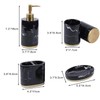 5-Piece Bathroom Counter Top Accessory Set - Dispenser for Liquid