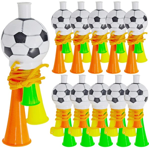 Ipetboom Toys 20Pcs Soccer Fan Trumpet Toys Air Horn Loud