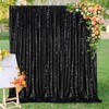 Black Sparkle Backdrop Curtain 4ftx10ft Photo Backdrop Drapes Wedding Party
