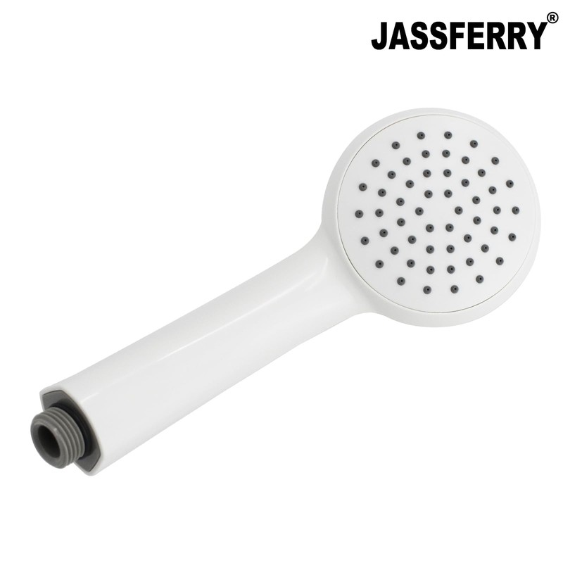 JASS Ferry White Single Function Handheld Shower Head Replacement Bathroom