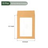 YOKIVE 10 Pack Full-Face Window Envelopes, 6" Clear Double-Side Window