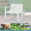 Tangkula Patio Chairs Set of 2, Weather-Resistant Plastic Outdoor Armchairs