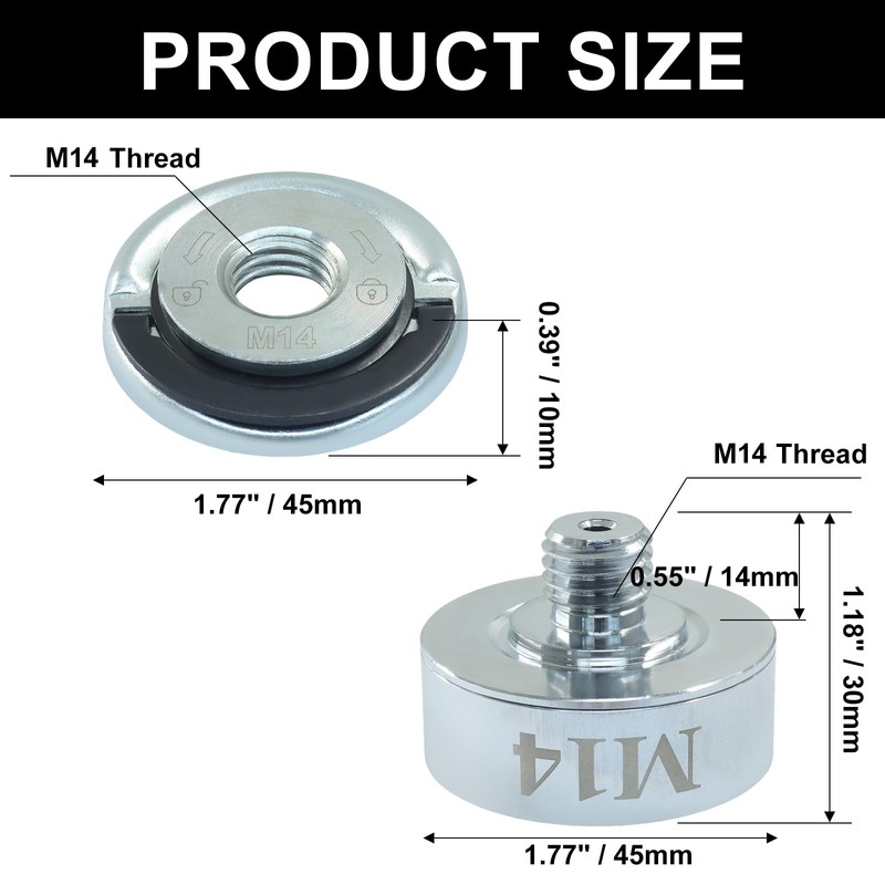 LifCratms XLOCK Adapter to M14 Thread Adapter Kit with Grinder