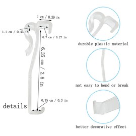 12 Pcs 2.5 Inch Valance Clips for Blinds, Hidden Blind Clips, Hidden Channel Valance Clips, Hidden Blind Clips, Mini Blind Valance Clips, Hidden Valance Clips Clear, Blind Valance Clips, Blind Clips