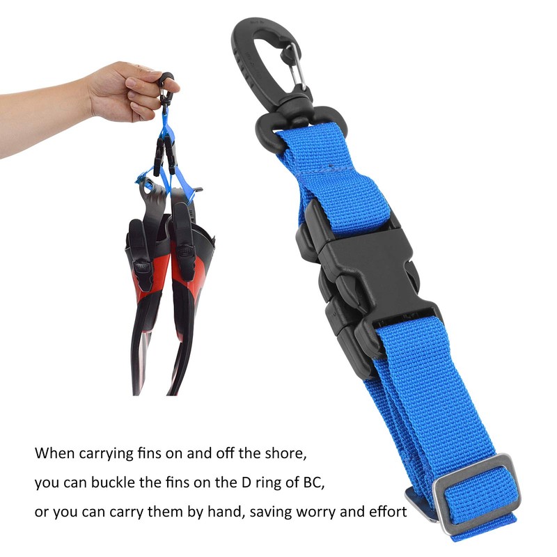Diving Fin Keeper Strap with Fast Release Buckle, Nylon Flipper