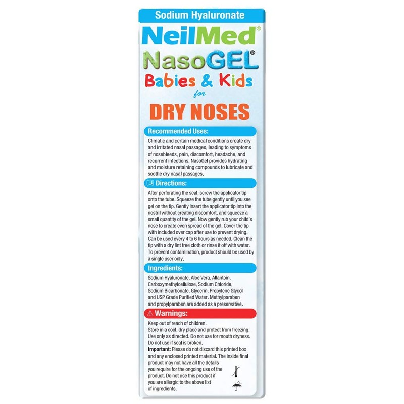 NeilMed Nasogel for Babies & Kids Dry Noses, Packaging May
