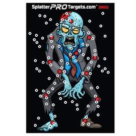 Zombie Splatter Targets, 12x18. Shots Burst with a Bright Splatter Upon Impact. Instantly See Your Hits and Misses!