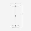 HMYHUM Acrylic Drink Table for Small Spaces, 10" L x