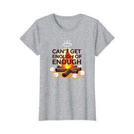 Can't Get Enough of Jesus S'More Faith Campfire T-Shirt, Women, Heather Grey