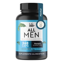 Multivitaminico Suplemento Para Hombre Life360+ 360 Cápsulas All Men Aminoácidos Y Vitaminas