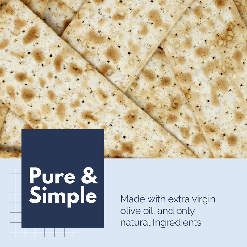 Snacktery Garlic Multigrain Flatbread Crackers - All Natural Multigrain Crackers