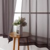 Lecloud Sheer Curtains 45 Inch Length 2 Panels Set, Chocolate
