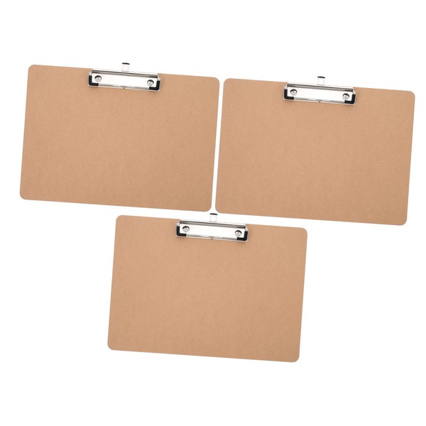 EXCEART 3pcs Writing Board Sketching Board Clip Boards 8.5x11 Clipboards