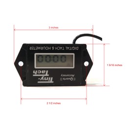 DTI Compatible Tiny Tach TT2B Digital Hour Meter Tachometer w/Bracket Replacement for Briggs Kohler Honda
