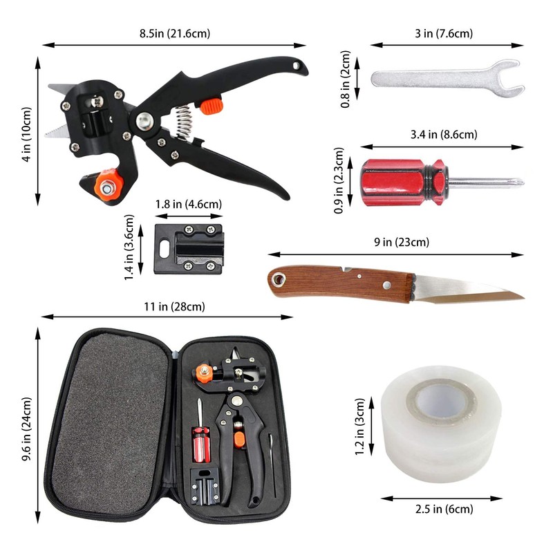 Fimghsoo Grafting Tool Kit Garden Ratchet Scissors Set Grafting Cutting