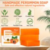 3 PCS Persimmon Soap Bar for Old People Smell, Natural