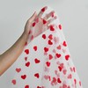Artoid Mode White and Red Heart Gauze Table Runner 120