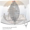 Gatuida Stainless Steel Olive Shape Bait Cage Fishing Trap for