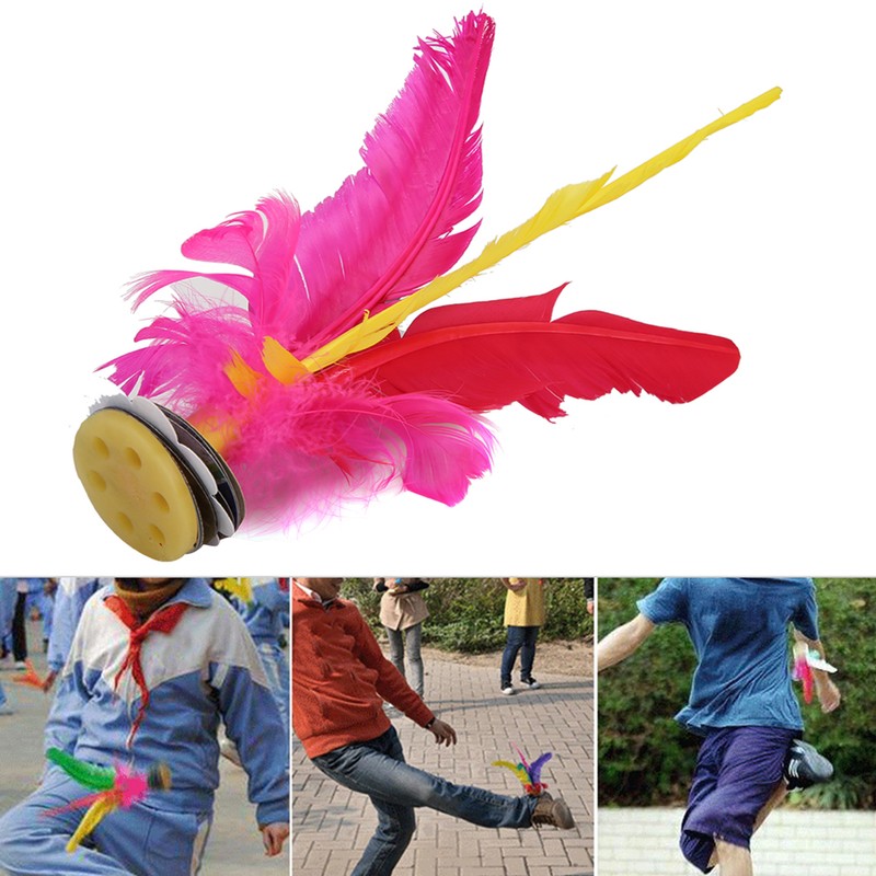 30Pcs Kick Shuttlecock Colorful Chinese Jianzi for Foot Sports Outdoor