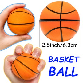 30PCS Large 2.5inch Squeeze Basketball Ball,Stress Sports Ball,Mini Foam Balls Anxiety Stress Relief for Basketball Party Favor Decoration Sports Theme Game Kids Prizes