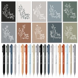 Affrolling 60 Pcs Christmas Inspirational Notebooks Motivational Mini Notepads Bulk Aesthetic Mini Notebook with Pen Team Gifts for Employees Appreciation Gifts Thanksgiving (Neutral Colors)