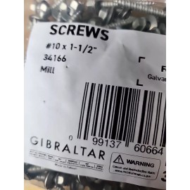 Gibraltar Building Products 1-1/2 in. Wood Screw #10 Galvanized Hex-Head Roof Accessory (100-Piece/Bag