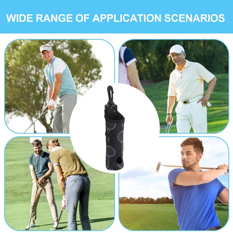 Golf Tee Pouch - Portable Golf Ball Organizer - with