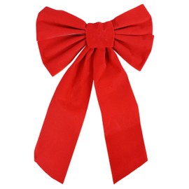 Red Velvet Christmas Bow 9-inch X 16-inch, 10 Pack of Holiday Bows