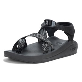 Chaco Men's CUSHZ Toe-Loop Sandal, Frond Black, 10
