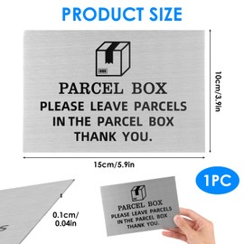 Parcel Box Sign Packages and Deliveries Here Signs 15 x 10 cm Aluminum Plaqu Parcel Sticker for House Office Outside PLEASE LEAVE PARCELS IN THE PARCEL BOX THANK YOU