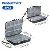 Pack of 2 Tackle Box, Double Compartment, Waterproof and Durable,