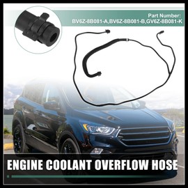 Hihaha Engine Coolant Overflow Hose for ford escape 1.6L 2013-2016 For Ford Transit Connect 1.6L Radiator Hose BV6Z-8B081-A BV6Z-8B081-B GV6Z-8B081-K Durable Material