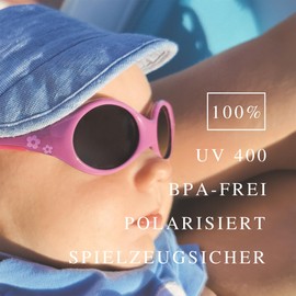 ActiveSol Baby Sunglasses | Girls | 100% UV 400 Protection | Polarised | Indestructible Made of Flexible Rubber | 0-2 Years | 18 g | Sun Protection, purple, s