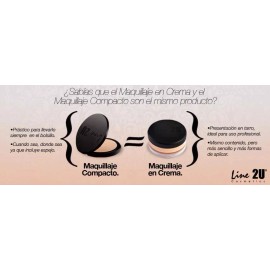 Line 2u Maquillaje En Crema Compacto Line 2u Mate Cobertura Media