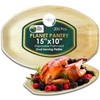 Planet Pantry Disposable Palm leaf Oval Serving Tray Wooden Bamboo-Like