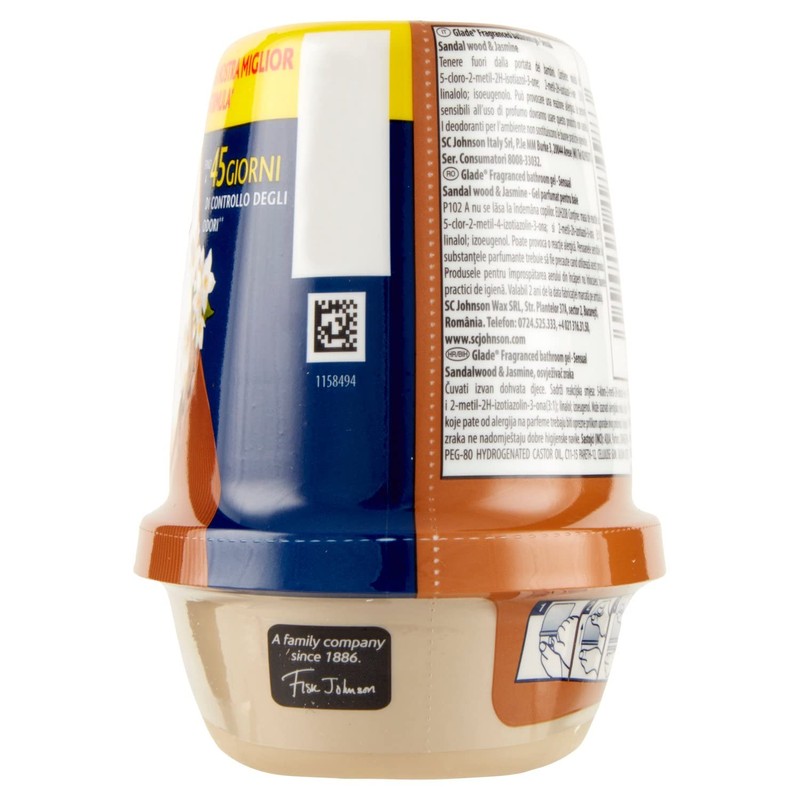 Glade Bagno Sensual Sandalwood Gel, 180 Grammi