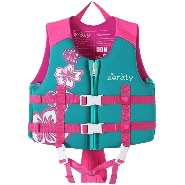Zeraty Kids Swim Vest Life Jacket Flotation Swimming Aid for Toddlers with Adjustable Safety Strap Age 1-9 Years/22-50Lbs