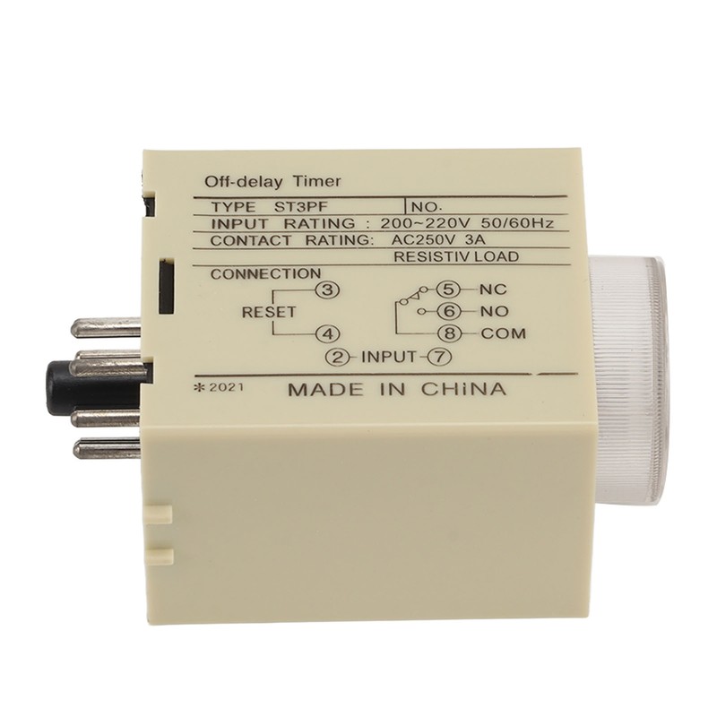 Time Relay Adjustable Timing Power Off Timer Delay AC 200‑220V