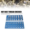 Nut and Bolt Thread Checker, 38 Holes Blue Imperial Metric