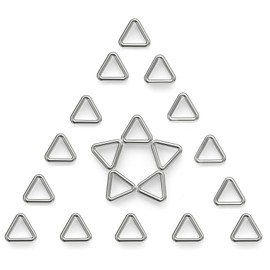 BEYOURD 3/4 inch Metal Triangle Rings, Solid Welded Stainless Steel Triangle Loop
