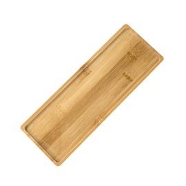 1 Piece Bamboo Saucer 11 Inch Planter Pot Saucer Plant Tray Bamboo Plant Saucer Rectangle Plant Pot Tray Flower Drip Tray Flower Pot Drainage Tray for Indoor and Outdoor Plants