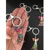 Chihuahua Small Dog Keyring Colourful Enamel Christmas Gift Kids Gift