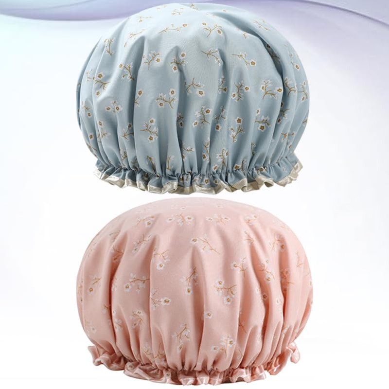 Shower Cap, UPKOCH Japan Double Layer Printed Waterproof Bath Cap