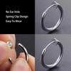 Kstudent 4 Pairs Titanium Steel Hoop Earrings for Men Women,