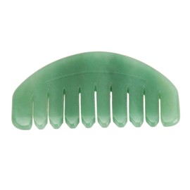 Massage Comb Scalp Care Relax Handheld Portable Jadestone Gua Sha Scraping Comb for Head Arm Leg